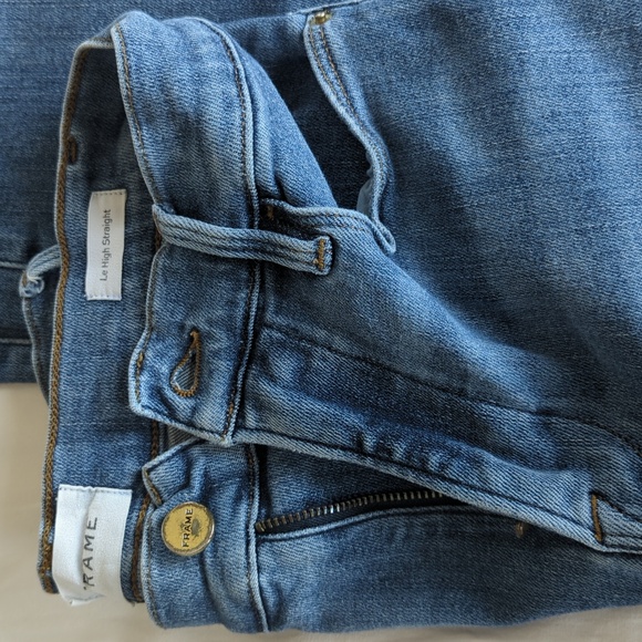 FRAME Le High style Women's Blue Jeans - Picture 5 of 8